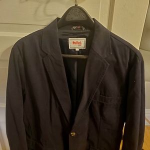 Stafford Prep navy cotton canvas sport coat